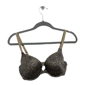 Maidenform Intimates Cheetah Animal Print Push-up Bra Adjustable Straps Size 34D
